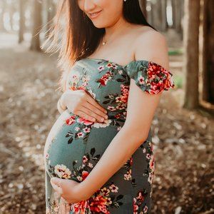 Lulus Primrose Path Sage Green Floral Print Maxi Dress